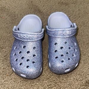 Kids Glitter Crocs - Purple